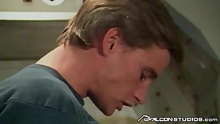 FalconStudios - Output Jock Blowing A Hairy Hunk In An Airplane