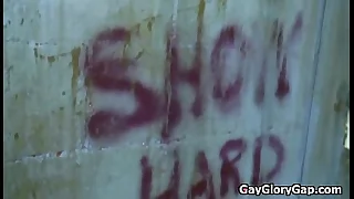 Interracial Hardcore Bareback Gay Sex 29